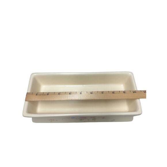 Pfaltzgraff Tea Rose Stoneware Rectangle 4 Wick Brick Candle Holder - Picture 6 of 6